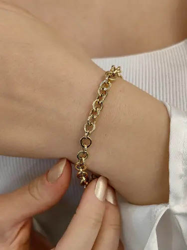 KALIN DOÇ 14 AYAR ZİNCİR ALTIN BİLEKLİK - Görsel 2