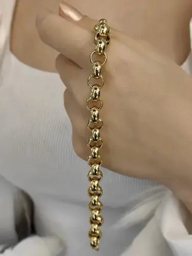 DOÇ 14 AYAR ZİNCİR ALTIN BİLEKLİK - Görsel 2