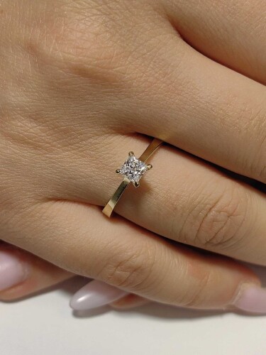 14 AYAR TEKTAŞ YÜZÜK - Görsel 2