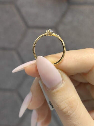 14 AYAR TEKTAŞ YÜZÜK - Görsel 3