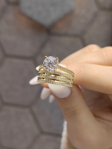 14 AYAR TWİN ALTIN YÜZÜK - Görsel 2