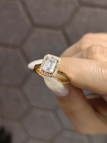 14 AYAR BAGET ALTIN YÜZÜK - Görsel 3