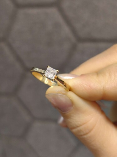 14 AYAR TEKTAŞ YÜZÜK - Görsel 6