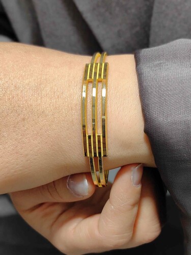 8 AYAR AJDA MODEL KABURGA TARZ ALTIN KELEPÇE - Görsel 3