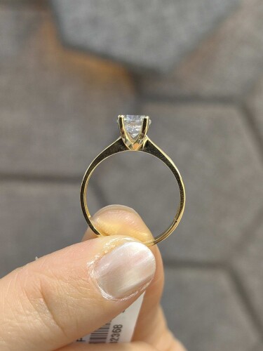 8 AYAR TEKTAŞ ALTIN YÜZÜK - Görsel 4