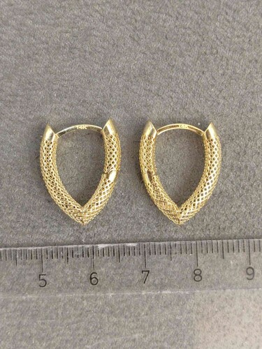 14 AYAR VALENTYNA HALKA ALTIN KÜPE - Görsel 4