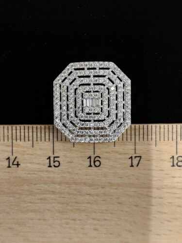 8 AYAR BEYAZ ALTIN MEGA BAGET ALTIN YÜZÜK - Görsel 5