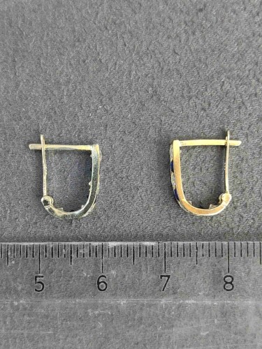 14 AYAR ÖZEL TASARIM TARZ J ALTIN BEBEK KÜPE - Görsel 4