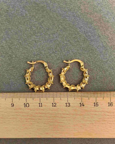 22 AYAR SARAY BAHÇESİ ALTIN KÜPE - Görsel 3