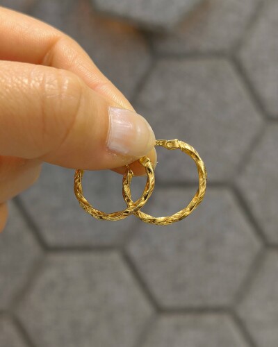 22 AYAR ARTEMİS HALKA ALTIN KÜPE - Görsel 2