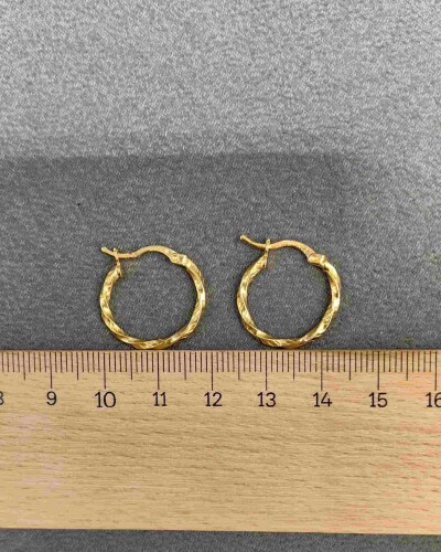 22 AYAR ARTEMİS HALKA ALTIN KÜPE - Görsel 3