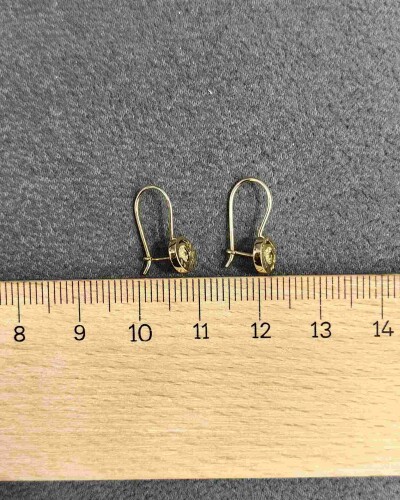 14 AYAR KORUYAN BAKIŞ MENGEÇLİ ALTIN KÜPE - Görsel 3