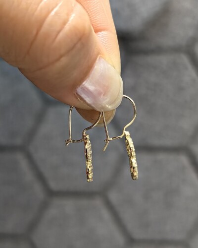 14 AYAR SONSUZ SEVGİ MENGEÇLİ ALTIN KÜPE - Görsel 2