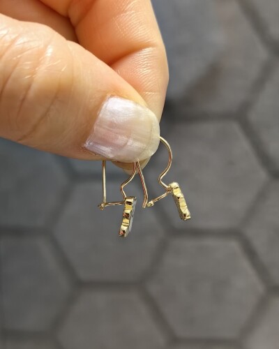 14 AYAR PAMUK AYICIK MENGEÇLİ ALTIN KÜPE - Görsel 2