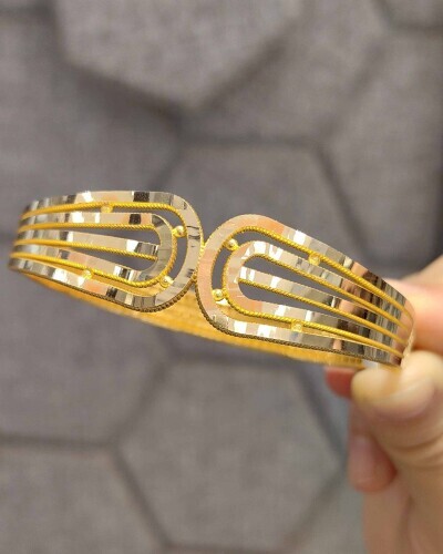 14 AYAR DORİKA DETAYLI TARZ ALTIN KELEPÇE - Görsel 2