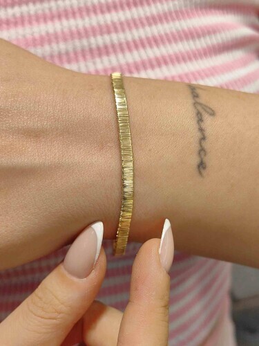 ESTETİK 14 AYAR ALTIN TARZ BİLEKLİK - Görsel 2