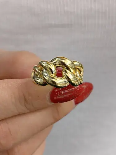 14 AYAR ZİNCİR MODEL FANTAZİ ALTIN YÜZÜK - Görsel 4