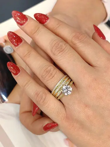 14 AYAR TWİN ALTIN YÜZÜK - Görsel 3